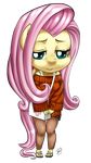  2015 alpha_channel anthro anthrofied big_head clothed clothing equine female fluttershy_(mlp) friendship_is_magic hair half-closed_eyes long_hair mammal my_little_pony pegasus pia-sama pink_hair plain_background solo transparent_background wings 