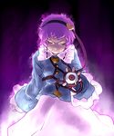  closed_eyes eyeball gengoroumaru_(ambidextrous) gradient gradient_background hairband heart komeiji_satori long_sleeves purple_background purple_hair shirt short_hair skirt solo string tearing_up third_eye touhou wide_sleeves 