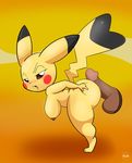  2015 bent_over big_breasts big_butt blush breasts butt dark_skin female grinding hanging_breasts hot_dogging kirbot12 looking_back nintendo nipples open_mouth penis pikachu pok&eacute;mon thick_thighs video_games voluptuous 