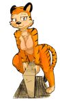  &lt;3 &lt;3_eyes actionbastardvirginblstr anthro black_nose blush breasts calvin_and_hobbes chest_tuft crossgender feline female fur heart_pupils hobbes mammal nude orange_fur solo stripes tiger tuft 