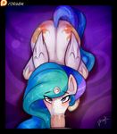  2015 blush cum cutie_mark disembodied_penis dragk duo equine female feral first_person_view friendship_is_magic hair horn long_hair looking_at_viewer male male/female mammal my_little_pony oral penis princess_celestia_(mlp) sex solo_focus winged_unicorn wings 