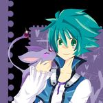  aqua_eyes aqua_hair blue_hair blush happy johan_andersen lowres male male_focus obelisk_blue_uniform ruby_carbuncle short_hair smile solo sparkle yu-gi-oh! yugioh_gx yuu-gi-ou_gx 