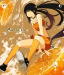  arancia camisole kneehighs nauribon orange_skirt original skirt socks solo thighhighs 