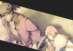  1girl black_hair closed_eyes dagger estellise_sidos_heurassein green_eyes pink_hair ponytail raven_(tales) sarai short_hair tales_of_(series) tales_of_vesperia weapon 