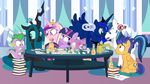  2015 board_game changeling dm29 dragon dungeons_&amp;_dragons equine female flash_sentry_(mlp) friendship_is_magic group horn male mammal my_little_pony pegasus princess_cadance_(mlp) princess_luna_(mlp) queen_chrysalis_(mlp) shining_armor_(mlp) spike_(mlp) table twilight_sparkle_(mlp) unictorn winged_unicorn wings 