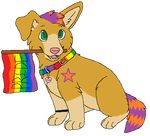  ambiguous_gender canine collar dog english_text feral flag gay_pride mammal peanutbutterjelly rainbow text 