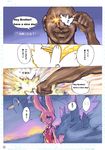  bigger_version_at_the_source blue_eyes comic female fur japanaese_text kemono lagomorph mammal pink_fur rabbit text translation_request 黒井もやもや 