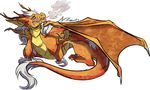  blitzdrachin digital_watercolor dragon feral invalid_tag kayla-na old_dragon reptile scalie smoking 