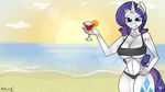  anthro big_breasts breasts cleavage clothed clothing equine female friendship_is_magic horn malamol mammal my_little_pony rarity_(mlp) skimpy solo swimsuit unicorn 