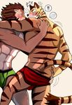  abs anthro bearlovestiger13 biceps feline fur lion male mammal muscles pecs tiger 