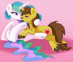  2015 equine fan_character female feral friendship_is_magic horn kissing male mammal my_little_pony pearlyiridescence princess_celestia_(mlp) pussy unicorn 