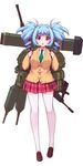  aqua_hair artist_request assault_rifle backpack bag bazooka bullet_girls bullpup cardigan character_request drill_hair explosive full_body grenade gun howa_type_89 loafers long_sleeves looking_at_viewer necktie official_art open_mouth p90 plaid plaid_skirt pleated_skirt red_eyes rifle shoes simple_background skirt solo submachine_gun thighhighs twintails weapon white_background white_legwear yukishiro_rumi zettai_ryouiki 
