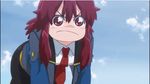  1girl angry animated animated_gif ass ass_shake fight_ippatsu!_juuden-chan!! plug_cryostat red_eyes red_hair 