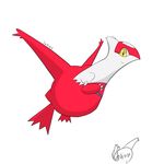  aokabike claws female latias legendary_pok&eacute;mon looking_at_viewer nintendo pok&eacute;mon text video_games wings yellow_eyes 