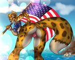  4thjuly americaday azaleesh beach bikini butt canine cheetah clothing copperback01 feline female flag fox hybrid invalid_tag kiku leopard mammal patriotism politics sea seaside skyline smiles swimsuit united_states_of_america water 