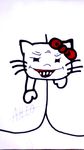  auleo bow cat cyanide_and_happiness explosm feline grin hello_kitty mammal red_bow 