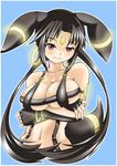  blush breast_squish breasts clothed clothing ear_piercing eeveelution elbow_gloves female gloves human humanized humanoid mammal navel nintendo piercing plain_background pok&eacute;mon purple_eyes sirat111 skimpy solo umbreon video_games 