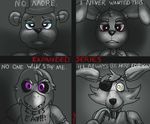  avian bear bonnie canine chica comic five_nights_at_freddy&#039;s fox foxy freddy lagomorph machine mammal mechanical rabbit robot smile teaser uitinla video_games 