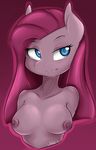  anthro blue_eyes breasts earth_pony equine female friendship_is_magic fur hair horse jovalic mammal my_little_pony nipples nude pink_fur pink_hair pinkamena_(mlp) pinkie_pie_(mlp) plain_background pony smile solo 