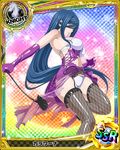  artist_request blue_hair card_(medium) character_name chess_piece elbow_gloves garter_straps gloves hair_between_eyes high_school_dxd kalawarner knight_(chess) long_hair official_art serious solo thighhighs torn_clothes trading_card very_long_hair yellow_eyes 