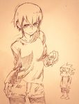  gradient gradient_background hikari_netto ijuuin_enzan koto_(coto) monochrome rockman rockman_exe sketch traditional_media 