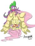  2015 amoniaco anal anus dragon equine female feral fingering fluttershy_(mlp) friendship_is_magic male mammal my_little_pony oral pegasus pussy rimming sex spike_(mlp) wings 