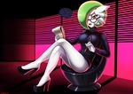  2015 anthro dialogue english_text eyewear female gardevoir glasses nintendo office pok&eacute;mon psychiatrist red_eyes sitting solo speech_bubble talking_to_viewer text therealshadman video_games 