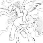  2015 anthro anthrofied butt cutie_mark equine female friendship_is_magic glo-in-the-dark hair horn long_hair mammal my_little_pony nude oral princess_luna_(mlp) pussy restrained solo tentacles tongue winged_unicorn wings 