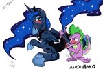  2015 amoniaco anus cunnilingus dragon equine female feral fingering friendship_is_magic horn male mammal my_little_pony oral princess_luna_(mlp) pussy sex spike_(mlp) vaginal winged_unicorn wings 