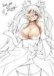  blue_eyes breasts bug butterfly butterfly_eyepatch character_request choker cleavage cloud_kingdom dress eyepatch flower insect large_breasts long_hair original pas_(paxiti) solo spot_color thank_you twintails two_side_up very_long_hair work_in_progress 