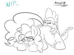  2015 amoniaco butt_bite dragon earth_pony equine female feral friendship_is_magic horse male mammal my_little_pony pinkie_pie_(mlp) pony spike_(mlp) 