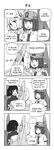  4koma absurdres aircraft airplane anyan_(jooho) baseball_cap comic f-15_eagle f-15c_(flight_highschool) f-16_fighting_falcon f-18_hornet fa-18e_(flight_highschool) fighter_jet flight_highschool greyscale hair_ornament hairclip hat highres jet korean long_hair military military_vehicle monochrome multiple_girls original personification ponytail qf-16_(flight_highschool) school_uniform short_hair translated us_air_force us_navy 