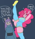  &lt;3 2015 anthro anthrofied big_breasts breasts clothed clothing dialogue duo earth_pony english_text equine fan_character female friendship_is_magic fur grey_body hair horse huge_breasts long_hair mammal maud_pie_(mlp) my_little_pony navel pink_body pink_hair pinkie_pie_(somescrub) pony purple_hair sibling sisters somescrub text 
