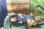  barefoot bdsm blush bondage bound fang feathers feet foot_tickling hogtie no_shoes school_uniform suzumiya_haruhi_no_yuuutsu tears tickle tickle_torture tickling toes torment tsuruya wrists_to_ankles 