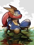  greninja highres no_humans pokemon pokemon_(creature) splashbrush tongue water 