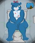  anal anus bathroom bear blpanda breasts butt charmin_bear cute fart feces female mammal nipples omorashi pooping ribbons scat sweat toilet toilet_paper web 