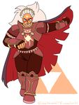  armor cape clothing cosplay female ganondorf gauntlets hair jasper looking_at_viewer nintendo steven_universe the_legend_of_zelda video_games white_hair 