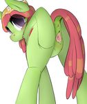  anus clitoris cutie_mark equine friendship_is_magic fur green_fur hair horse looking_at_viewer majikplant420 mammal my_little_pony presenting purple_eyes pussy red_hair spreading tree_huger_(mlp) 