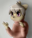  bartucthebloody cat clothing feline female fur innuendo mammal purple_eyes solo sweater 