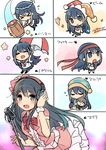  &gt;_&lt; 1girl :d :o ahoge bad_id bad_pixiv_id blue_eyes blue_hair blush brown_hair chibi closed_eyes copy_ability cosplay danganronpa dress gym_uniform hachimaki hair_ornament hairclip hammer happy hat headband headphones headset kirby kirby_(cosplay) kirby_(series) leaning_forward long_hair maizono_sayaka microphone microphone_stand mizuki_(koko_lost) naegi_makoto nejiri_hachimaki nightcap oomoto_makiko open_mouth outstretched_arms ribbon school_uniform seiyuu_connection serafuku short_hair skirt sleeping smile staff standing studio_microphone stuffed_toy sweatband thighhighs umbrella v-shaped_eyebrows weapon |_| 