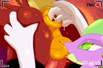  2015 anal anal_fingering anthro anus askadolesentspikewebcam ball_suck balls butt dragon duo erection fingering friendship_is_magic garble_(mlp) girly male male/male my_little_pony oral penis puffy_anus sex smile spike_(mlp) sucking text 