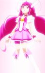  boots cure_happy highres hoshizora_miyuki pink_eyes pink_hair pleated_skirt precure screencap shorts shorts_under_skirt skirt smile_precure! twintails 