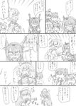  6+girls admiral_(kantai_collection) bare_shoulders blush comic elbow_gloves gloves greyscale headgear japanese_clothes kaga_(kantai_collection) kantai_collection kongou_(kantai_collection) long_hair mamiya_(kantai_collection) monochrome multiple_girls musashi_(kantai_collection) nagato_(kantai_collection) ragau01 side_ponytail traditional_media translation_request twintails zuikaku_(kantai_collection) 