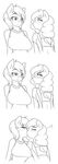  &lt;3 2015 anthro big_breasts black_and_white blush breasts clothing deepthroat_cockslut duo equine eyes_closed fan_character female hair horse jonfawkes kissing mammal monochrome my_little_pony pony reppy short_hair sweater 