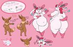  belly big_belly big_butt burping butt eevee eeveelution male model_sheet moobs nintendo nude obese overweight pok&eacute;mon samael sylveon thick_thighs video_games wide_hips 