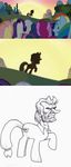  applejack_(mlp) berry_punch_(mlp) bonbon_(mlp) equine fluttershy_(mlp) friendship_is_magic hat horse humor mammal my_little_pony pony rainbow_dash_(mlp) rarity_(mlp) silhouette tree twilight_sparkle_(mlp) what 