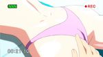  1girl animated animated_gif ass back bikini hyakka_ryouran_samurai_girls lying panties pink_panties swimsuit tokugawa_sen underwear 