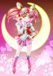  bad_id bad_pixiv_id bishoujo_senshi_sailor_moon boots bow brooch chibi_usa colored_eyelashes crescent double_bun elbow_gloves full_body gloves hair_ornament hairpin hand_on_hip heart highres jewelry knee_boots magical_girl pink_footwear pink_hair pink_moon_stick pink_sailor_collar pink_skirt red_bow red_eyes sailor_chibi_moon sailor_collar sailor_senshi_uniform short_hair skirt smile solo standing tiara tsukasaki_ryouko twintails wand white_gloves 