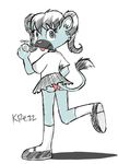  clothing feline female karavan krezz lion mammal panties school_uniform solo tongue underwear 