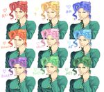  alternate_hair_color hydroball jojo_no_kimyou_na_bouken kakyouin_noriaki male_focus palette_swap variations 